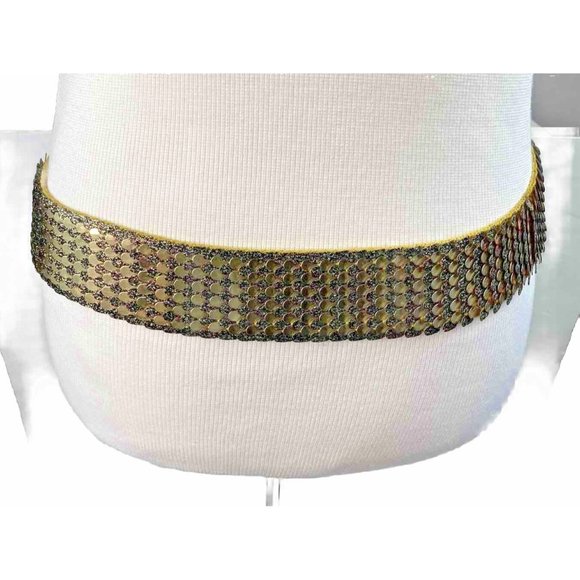 *Vintage Gold Mermaid Waist Belt Elastic Stretch Metal Flower Buckle main image 8